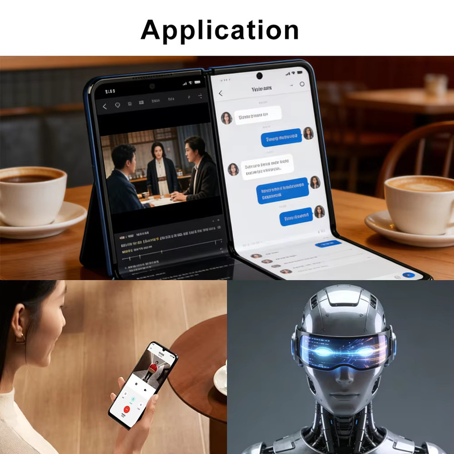 Wisecoco 6,67 Zoll flexibles AMOLED-Display mit 2K Full HD Auflösung und USB-C Steuerplatine für Prototyp-Demos - Bild 3
