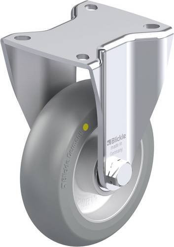 Blickle Stahlblech-Bockrolle BH-ALTH 125K-1-AS-CO in Silber/Grau mit 125 mm Rad-Durchmesser und 550 kg Tragfähigkeit - Bild 1