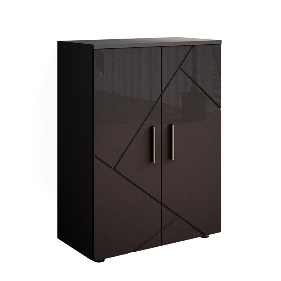 Vicco Midischrank Irma Badezimmerschrank in Anthrazit Hochglanz B/H: 60 x 81 cm - Bild 3