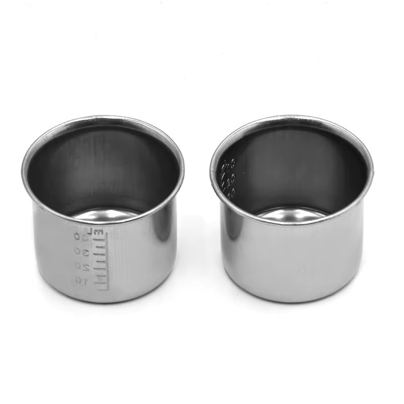 DENTOSEE Medizin-Messbecher aus Edelstahl mit Skala, Silber, 40 ml - Bild 3