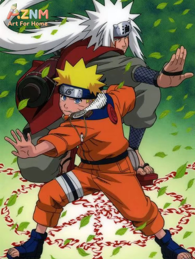 KAYOU Wandgemälde Naruto und Jiraiya in Mehrfarbig als Heimdekoration und Geschenk für Kinder - Bild 4
