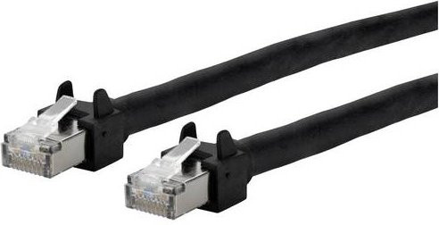Metz Connect RJ45 Patchkabel CAT 5e S/UTP Ethernet LAN Schwarz 5 m - Bild 1