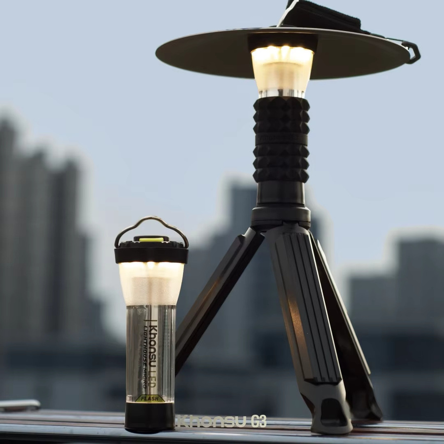 GZ Leuchtturm-Campinglampe mit LED und 3000mAh Akku in Schwarz - Bild 3