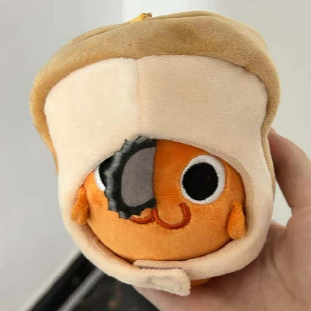 Bandai Chainsaw Man Pochita Toastbrot-förmiger Plüsch-Schlüsselanhänger - Bild 1