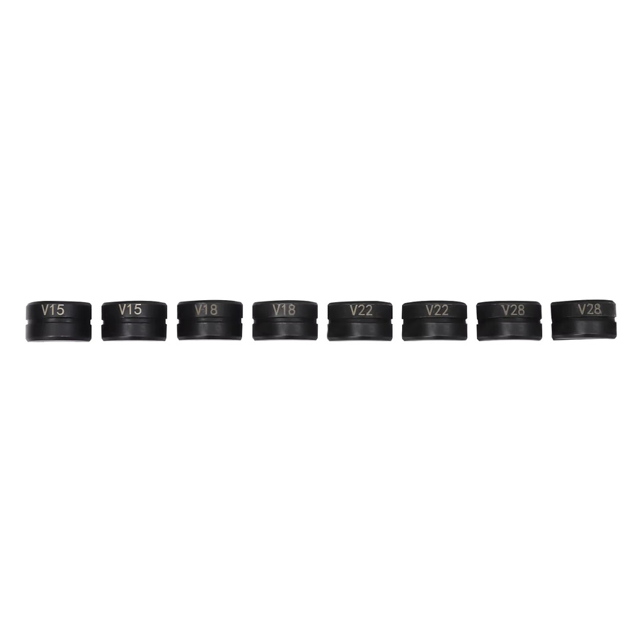 Bymaocar 4-teiliges Rohrpresszangen- und Pressbacken-Set aus Cr45 Stahl für Kupferrohre 15-28mm, Schwarz - Bild 2