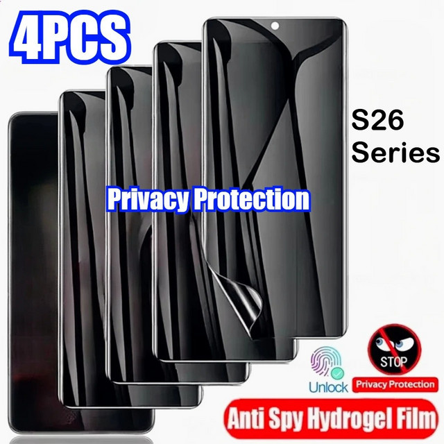 Anti-Spy Hydrogel-Displayschutzfolie für Samsung Galaxy S26 Pro S25 Edge S24 Ultra S23 FE S22 S21 S10 Plus Note 20 Ultra transparent - Bild 1