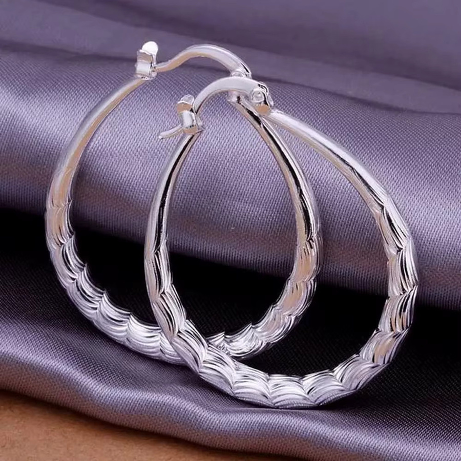 DOTEFFIL Ohrringe 925 Silber, U-förmig, 30 mm, Damen - Bild 2
