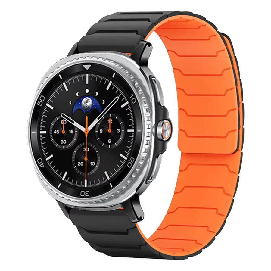 Samsung Uhrenarmband Silikon, Magnetschlaufe, Schwarz, Galaxy Watch 8 - Bild 2