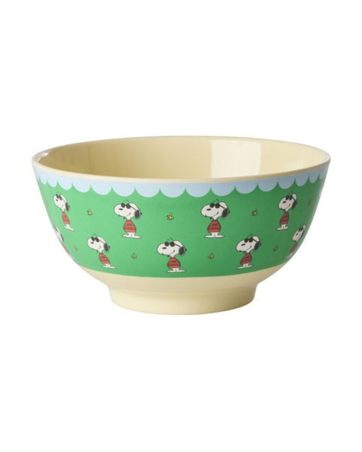 Rice Müslischale mit Snoopy Print in Grün aus Melamin - Bild 1