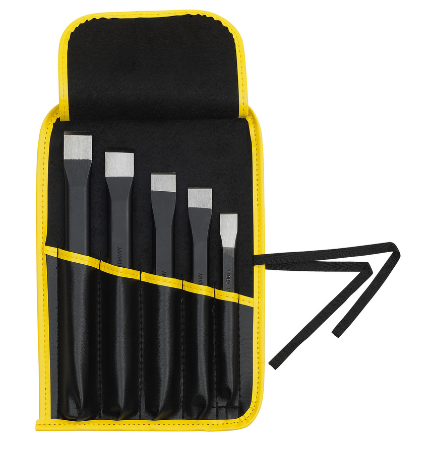Elora Meisselsatz in einer Kunststoff-Rolltasche, 5-teilig, multicolour, ELORA-260-S5 - Bild 1