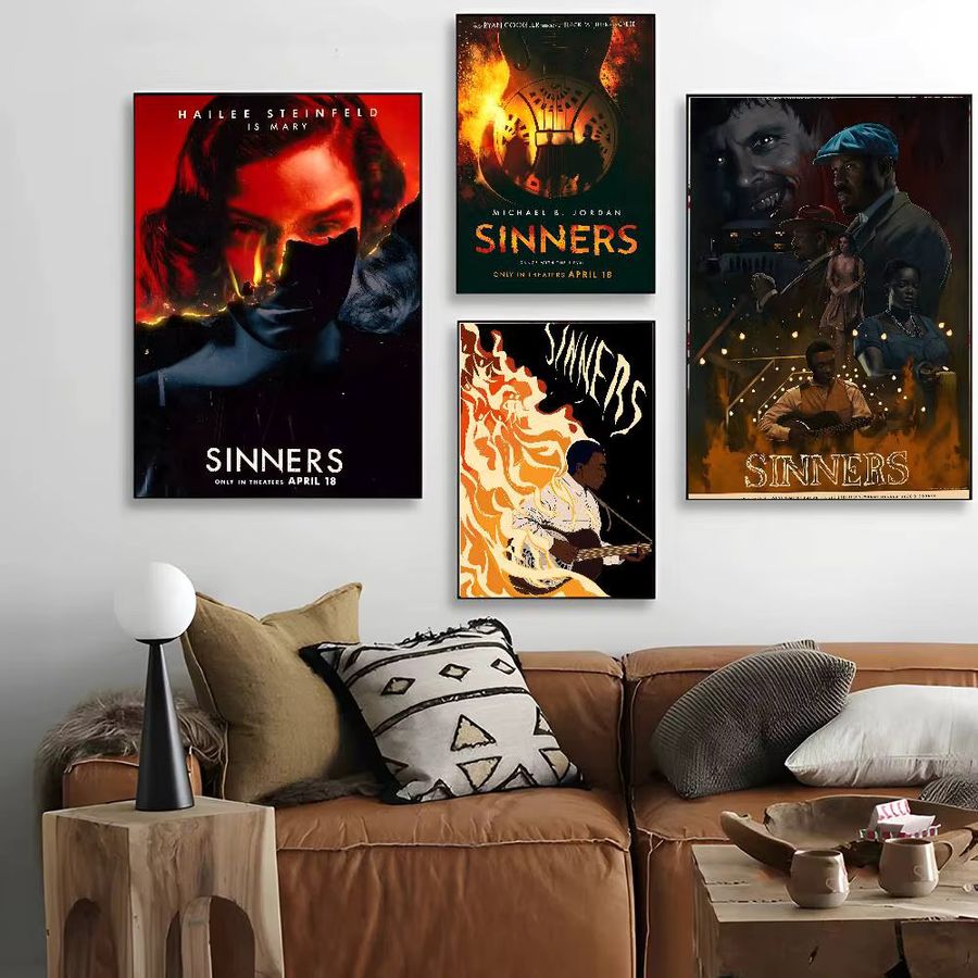 S-Sinners Leinwandgemälde mit Vampirmotiv in Multicolor, Wanddekoration für Wohnzimmer und Schlafzimmer - Bild 5