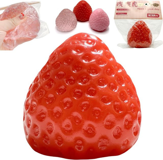 BC Pet Supplies Erdbeer-Taba-Squishy-Spielzeuge, rot - Bild 1