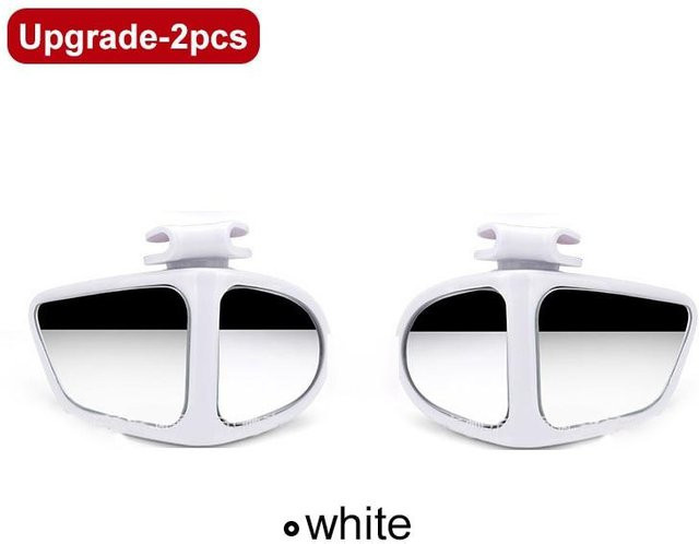 Biaozhi E-commerce 2er-Set Weitwinkel-Autospiegel in Weiß für den toten Winkel mit 360-Grad-HD-Funktion und verstellbarer Drehbarkeit - Bild 1