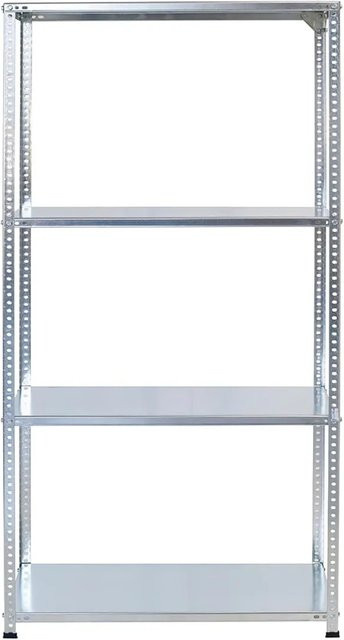 AR Shelving Schraubregal aus Stahl, Farbe: Silber, 4 verstellbare Böden, H x B x T: 250 x 80 x 30 cm - Bild 1