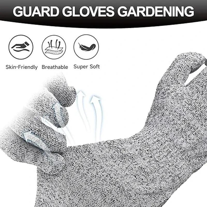 Schnittfeste Gartenarbeitshandschuhe von YDM Beauty Life aus HPPE-Fasern und Polyester in Grau für Damen und Herren - Bild 4