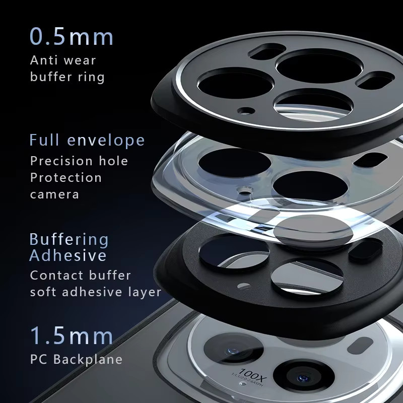 Magnetische Schutzhülle für Honor Magic 7 Lite Pro und Magic 6 Pro, Matte Acryl Stoßfeste Schale, Schwarz - Bild 3
