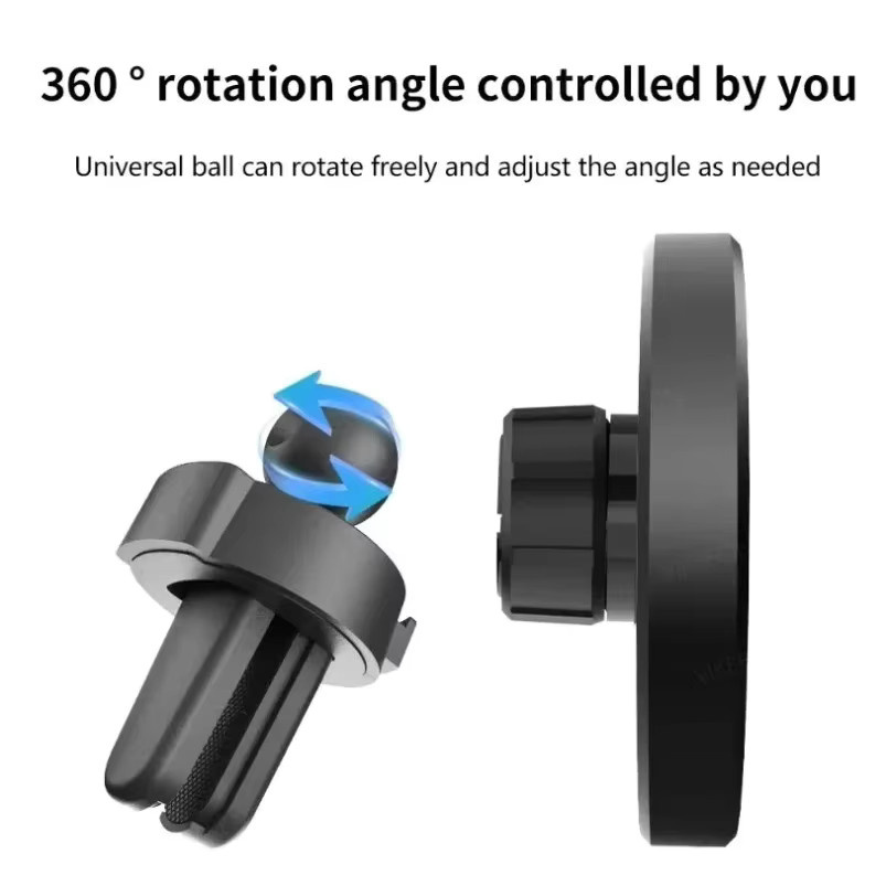 VIKEFON Magnetische Auto Handyhalterung mit 15 W kabellosem Ladegerät für MagSafe iPhone, Weiß, Luftauslass-Halterung - Bild 4