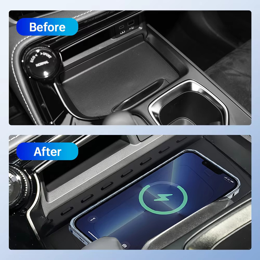 MOCENDO 15W Qi Wireless Car Charger Schnellladestation mit Telefonhalter für Lexus NX NX200 NX350H (Modelljahre 2022-2024) in Schwarz - Bild 2