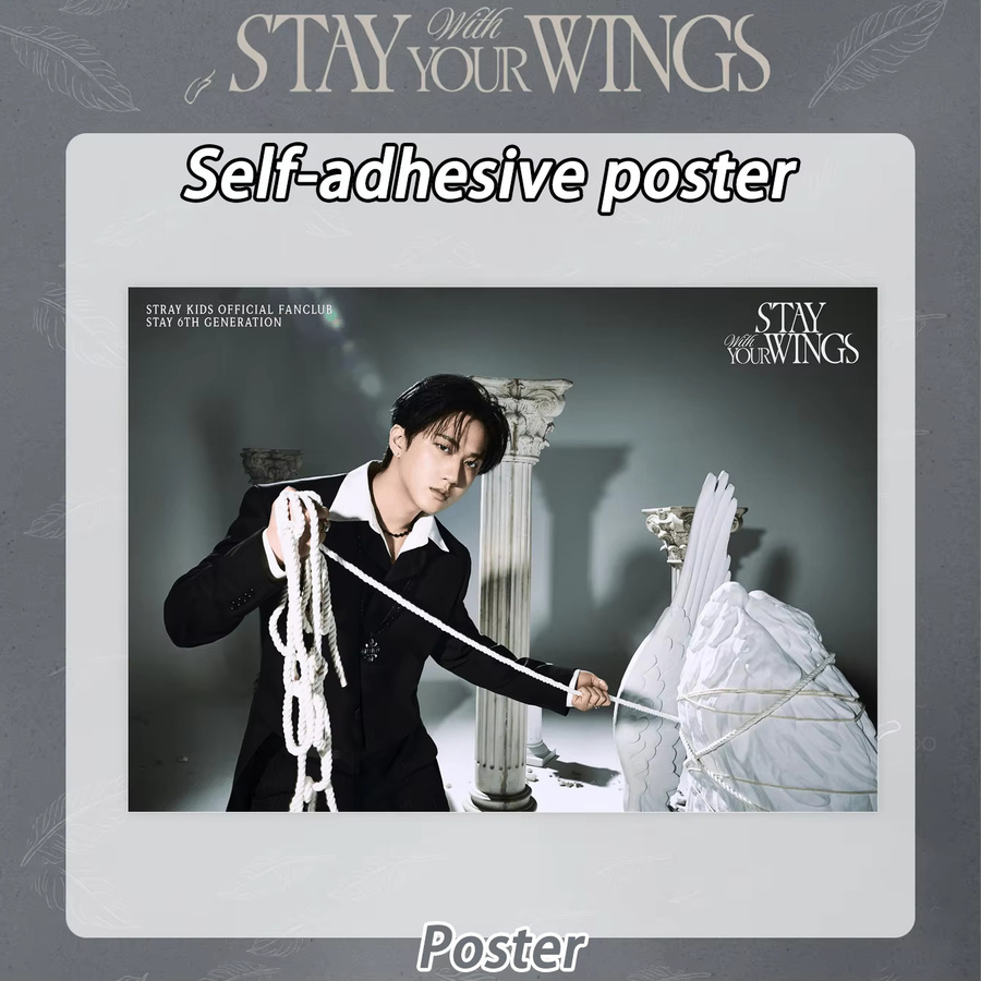 Stray Kids With STAY Your Wings Selbstklebendes Poster JYP Entertainment K-Pop Wanddruck A4 Multicolor - Bild 4