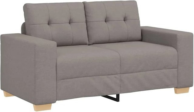 vidaXL Loveseat-Sofa in Taupe, modernes Polstersofa aus Stoff mit Schaumstofffüllung, B/T/H: 160 x 77 x 82 cm - Bild 1