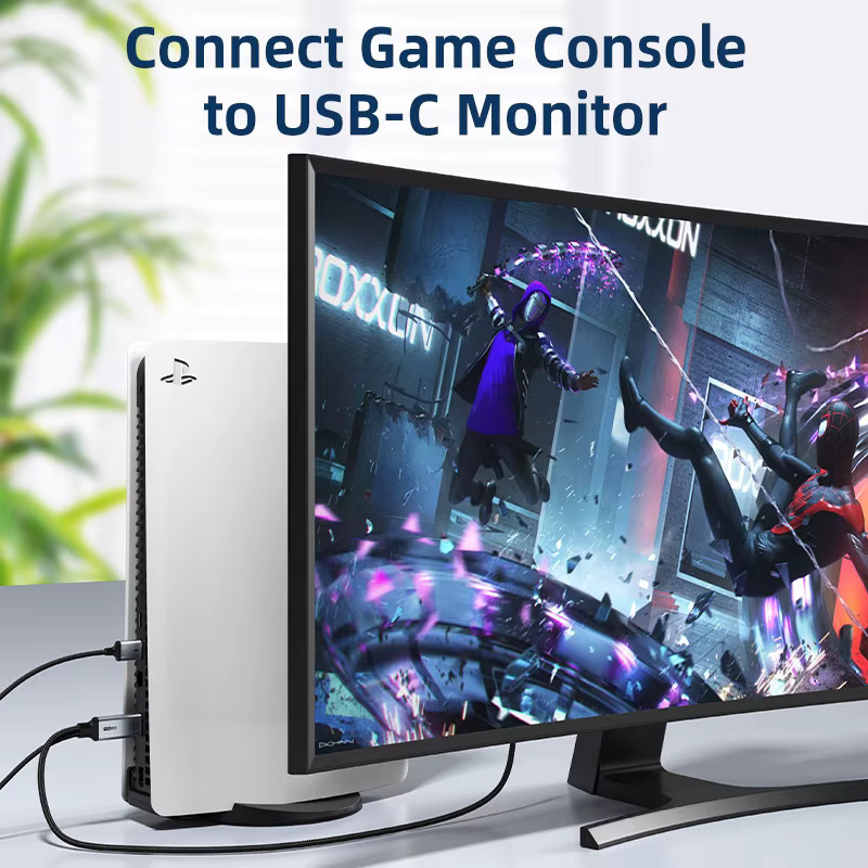 CABLETIME HDMI-zu-USB-C-Kabel für 4K60Hz mit USB-Stromversorgung für Nintendo Switch und PS3/4/5 Spielkonsolen - Bild 2