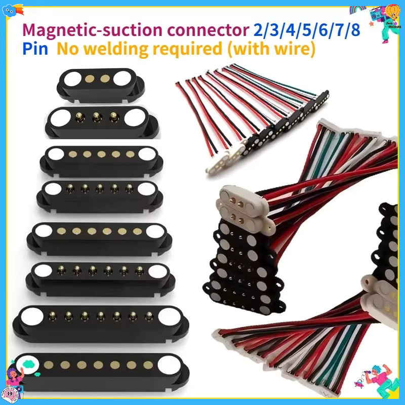 Magnetisches Verbindungsset 1/5 Pins schwarzer lötfreier Schnellverbinder als Drahtanschlussklemme für elektronische Komponenten - Bild 1