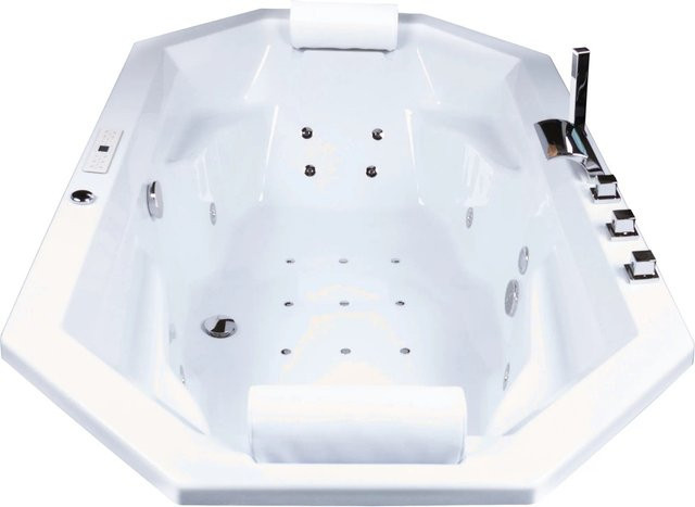 Basera Indoor Podest-Whirlpool Badewanne Bora Bora Premium in Weiß, B/T: 200 x 115 cm - Bild 1