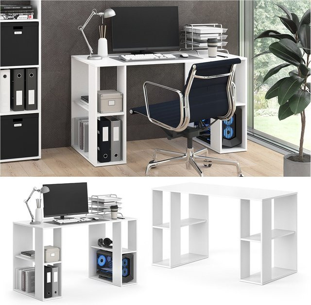 Vicco Schreibtisch ARIAN Arbeitstisch mit Regal und Schublade aus Melaminharzbeschichtung - Bild 1