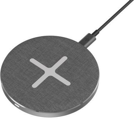 XLayer Wireless Charging Pad 15W Qi-zertifizierte Ladestation in Space Grey mit USB-A und USB-C - Bild 1