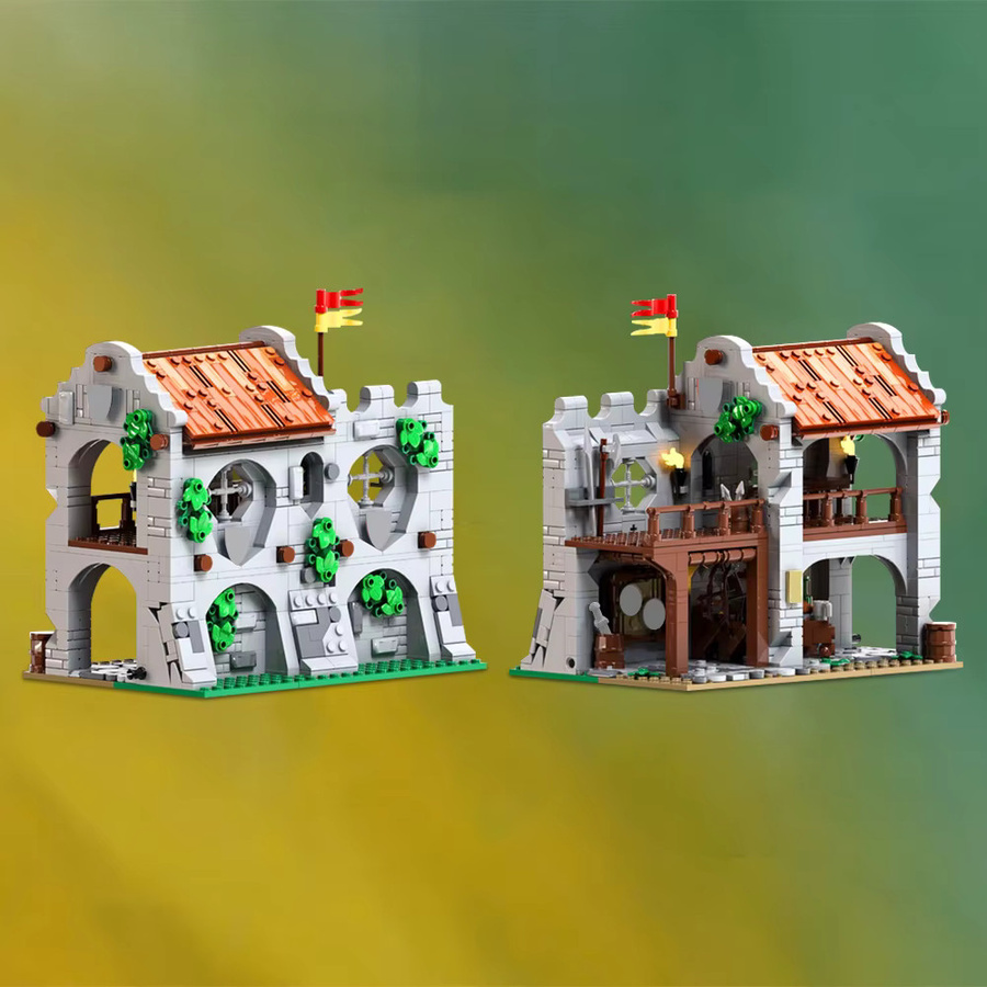 Gobricks Mittelalterliche Burg Bogenschützen, Bausteine Modell, Ritter - Bild 2
