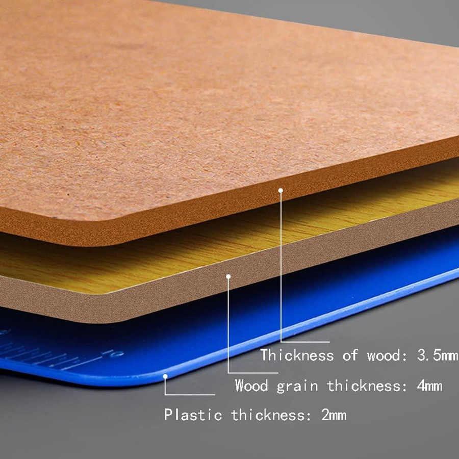 Yiran Furniture Klemmbrett A4 aus Holz in Braun mit Metallclip und Aufhängeloch - Bild 2