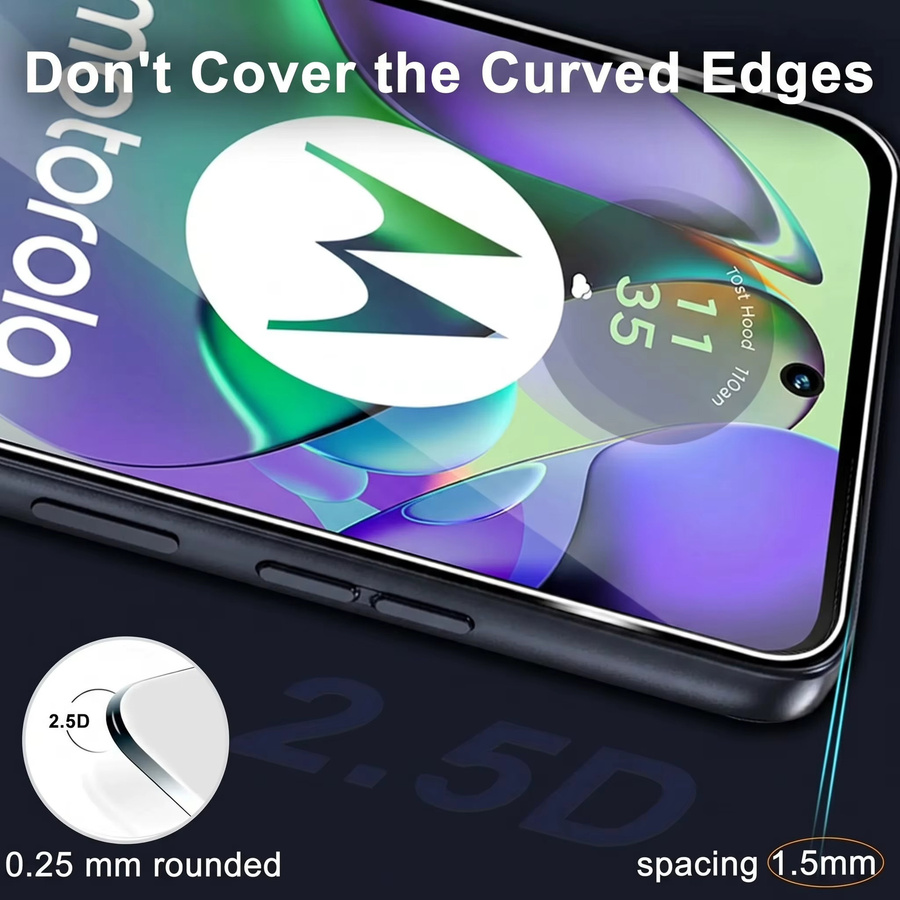 Motorola Displayschutzfolie aus gehärtetem Glas 9H, transparent, passend für Moto G75, G84, G17, G15 und G54 - Bild 4