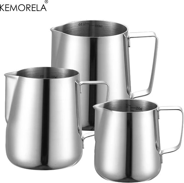 KEMORELA Milchkännchen aus Edelstahl mit Skala in Silber, 350 ml - Bild 1