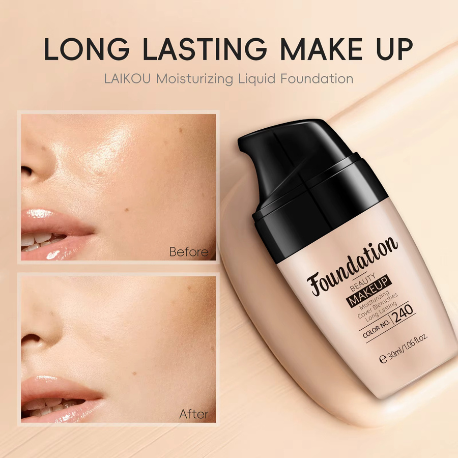 LAIKOU Foundation, Feuchtigkeitsspendend, Natürliches Finish, 30 ml - Bild 3