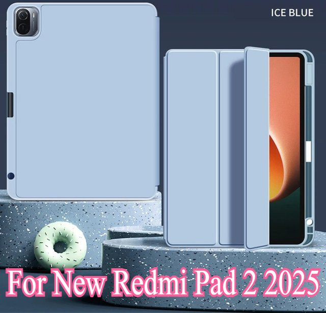 Xiaomi Redmi Pad SE2 11 Zoll 2025 Silikon Schutzhülle mit Stifthalter in Grün oder Blau - Bild 1