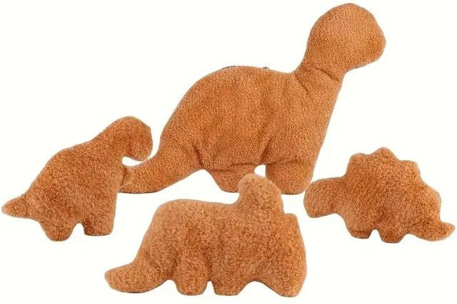 Yiran Health & Beauty Dino-Nugget Kissen-Set, Plüsch, 4-teiliges Set, ab 3 Jahren - Bild 1