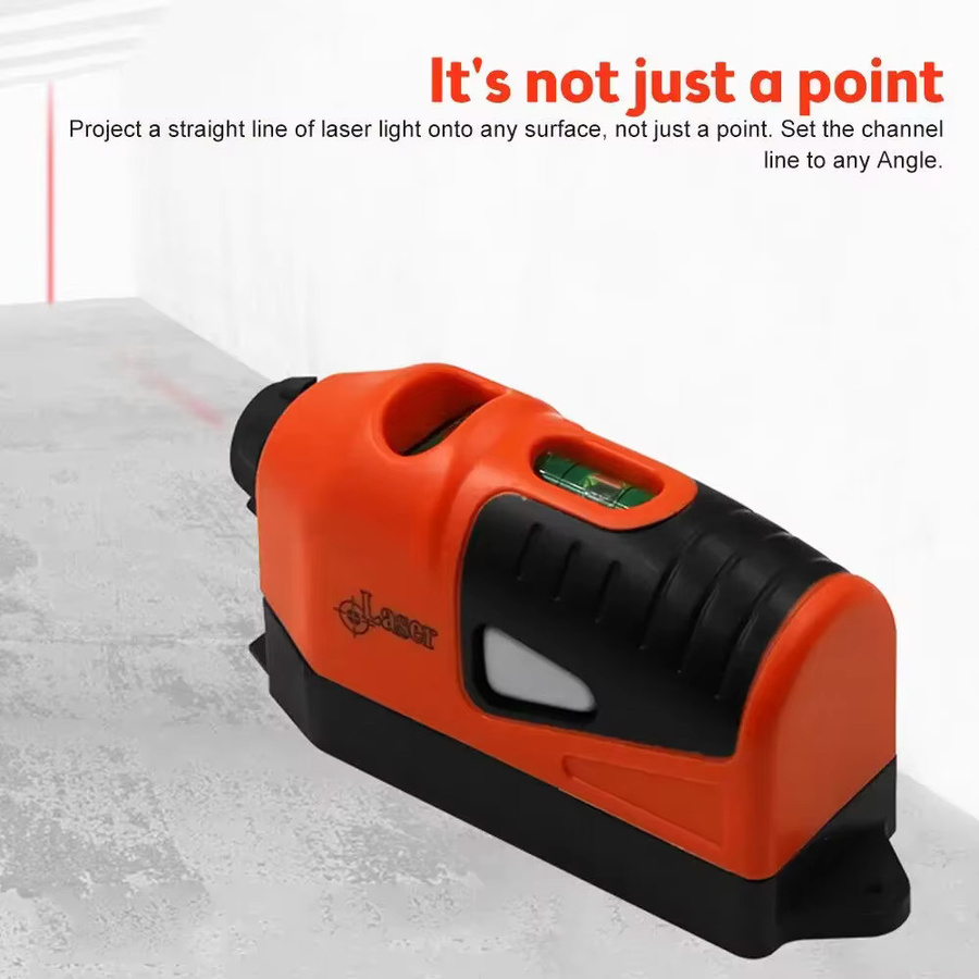 Mini Tragbare Laser-Wasserwaage mit vertikaler und horizontaler Linienprojektion in Orange - Bild 5