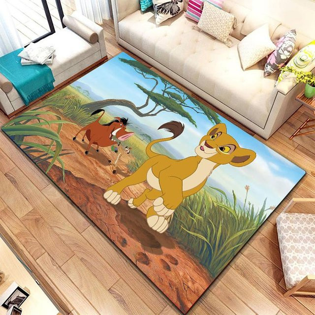 Verspielter Teppich im Savannen-Stil für Kinderzimmer und Wohnzimmer, mehrfarbig, B/T: 180 x 230 cm - Bild 1