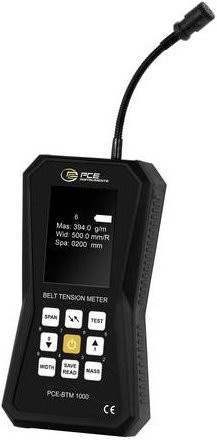PCE Instruments Riemenspannungsmessgerät PCE-BTM 1000 in Schwarz mit Frequenzmessung und 20 Parameter-Speicher - Bild 1