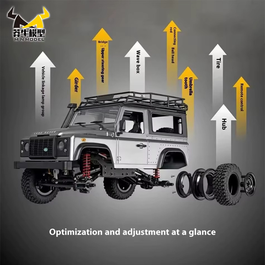MN RC Rock Crawler Defender, 1:12, RTR Version, 4WD, Fernbedienung Auto - Bild 5