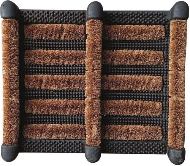 Lex Schmutzfangmatte aus Kokos in Braun, wetterfest und rutschfest, B/T: 36,0 x 31,0 cm - Bild 1