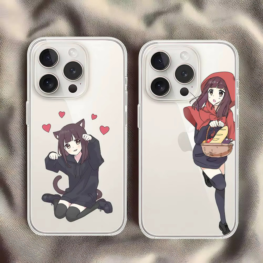 Mesuca Transparente Handyhülle N-Nanase Kurumi Menhera Chan Stoßfest für iPhone 17 16 15 14 13 12 11 Pro Max - Bild 3