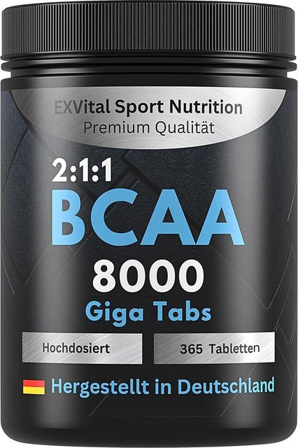 EXVital BCAA 8000 Giga Tabs Amino Komplex, 365 Tabletten - Bild 1