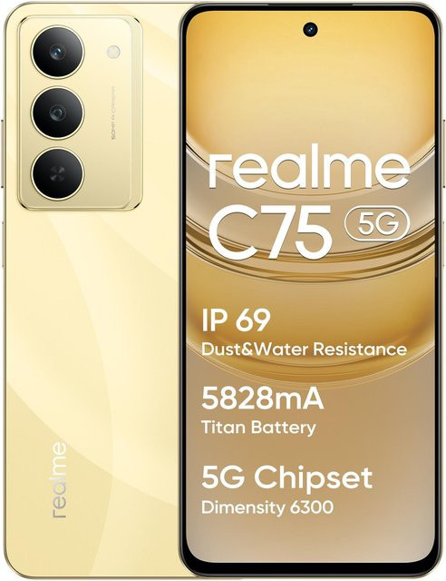 Realme C75 5G Smartphone Lightning Gold mit 256 GB Speicher und 8 GB RAM - Bild 1