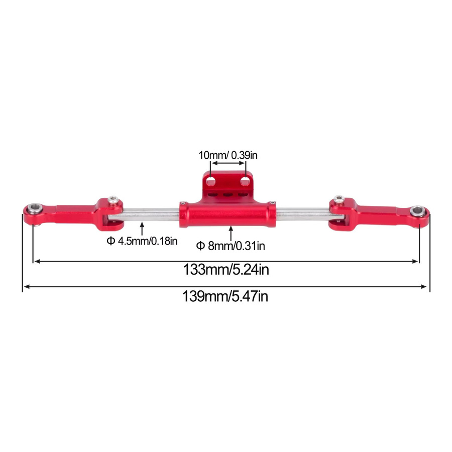 MALOM RC Aluminium D90 Scale Hydraulic Steering Link Kit, Zubehör, 1:10, Metall - Bild 1