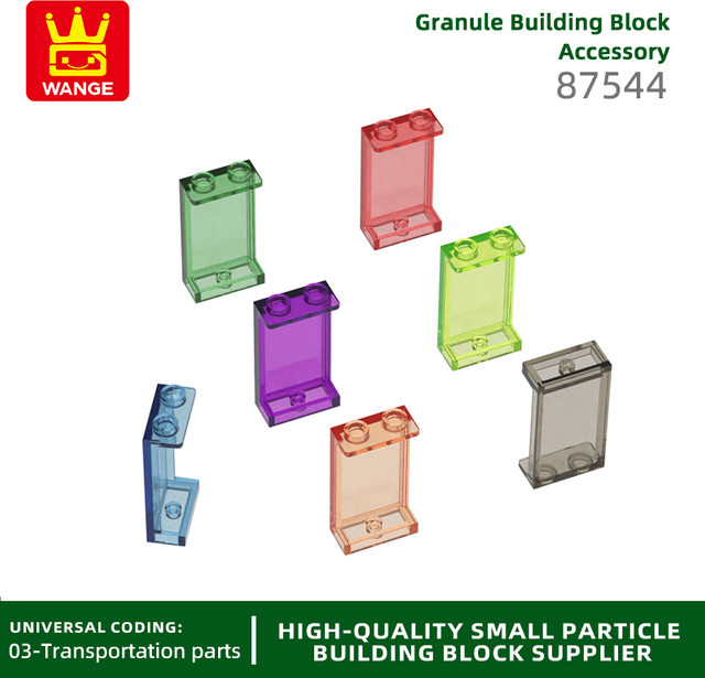 Wange 2-Loch-Fensterglas 1x2 Bausteine, 84-teiliges Set, ab 6 Jahren - Bild 1