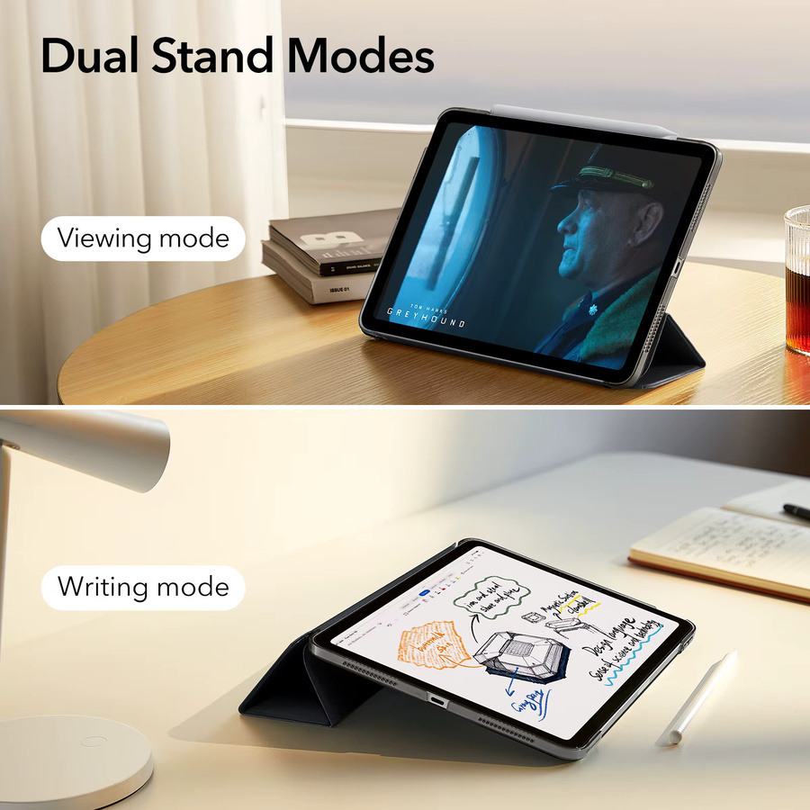 ESR Schutzhülle für iPad Air 13 M2/M3 (2024/2025) und iPad Pro 12.9 6./5./4. Generation in Schwarz - Bild 3