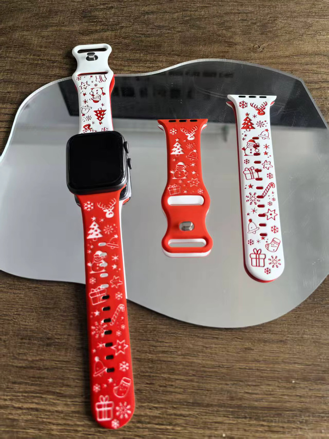 Armband Damen, Silikon, für Apple Watch Ultra 2 49 mm 44 mm 45 mm 40 mm 42 mm 46 mm - Bild 3