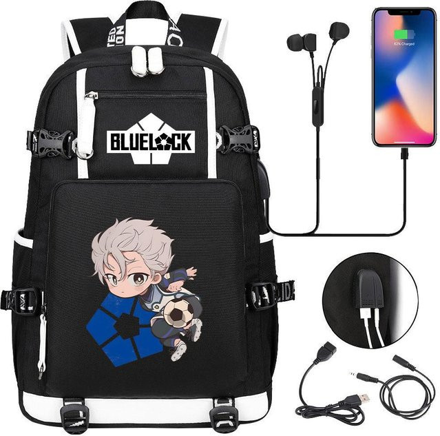 3-teiliges Schulrucksack-Set in Schwarz aus Oxford-Stoff mit Schultasche und Federmäppchen - Bild 1