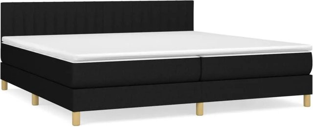 vidaXL Boxspringbett Hybrid mit Matratze Schwarz B/T: 200 x 200 cm - Bild 1